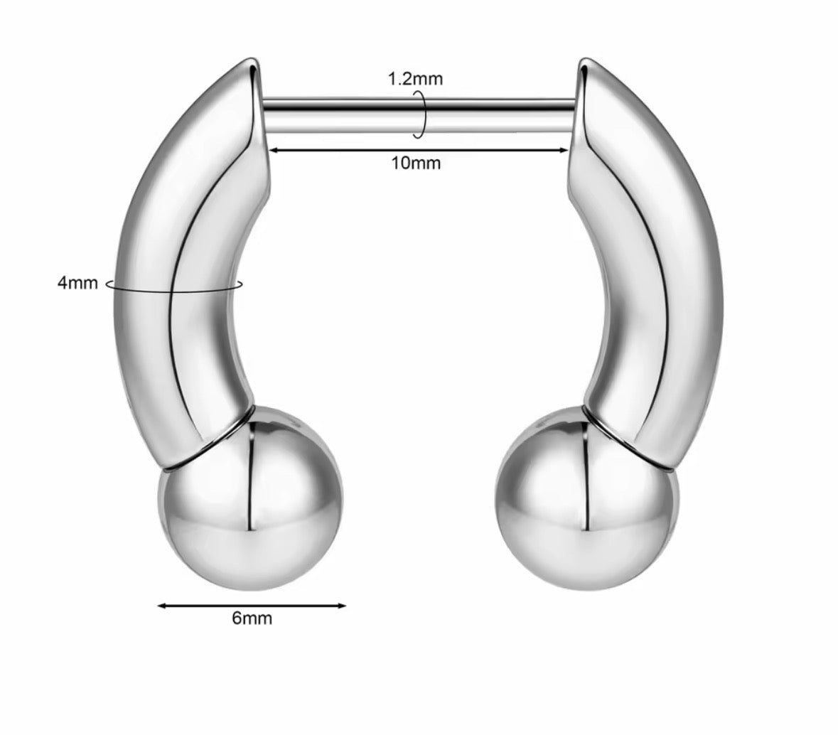 Chunky Faux Septum Ring – 16G Stretched Illusion Look