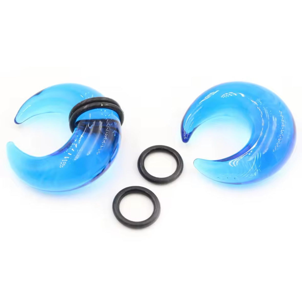 Glass Septum Crescent Pincher | Bull Taper | 6mm -10mm