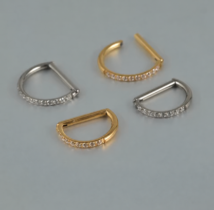 D-Ring Clicker | G23 Titanium | Plain & CZ Pavé
