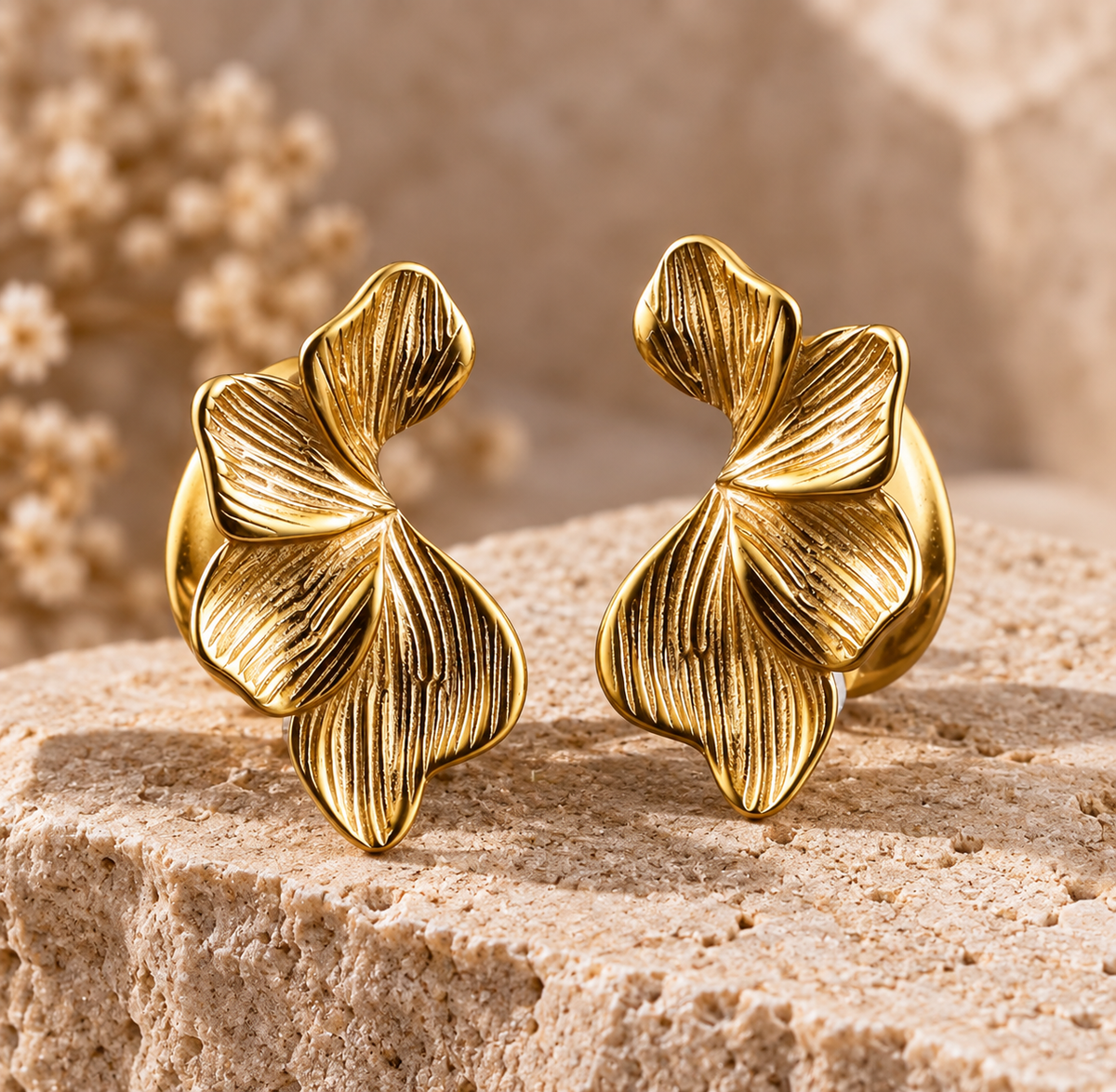 Flower Petal Saddle Ear Plugs – Stainless Steel