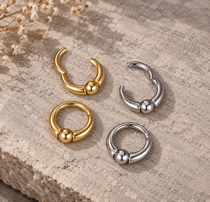 Chunky Captive Ball Clicker Ring | 16G Septum