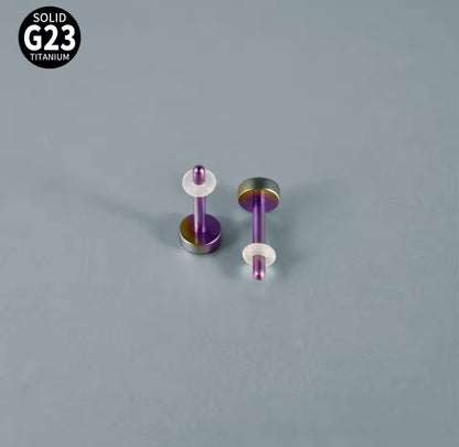 Rainbow Single Flare Plugs | TITANIUM