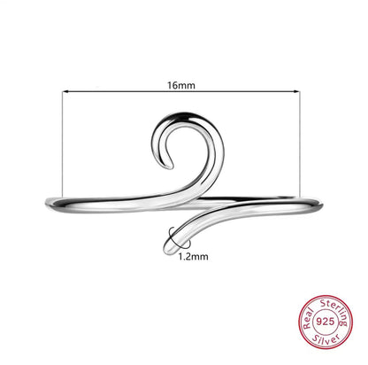 Spiral Bridge Piercing | 925 Sterling Silver | 16G