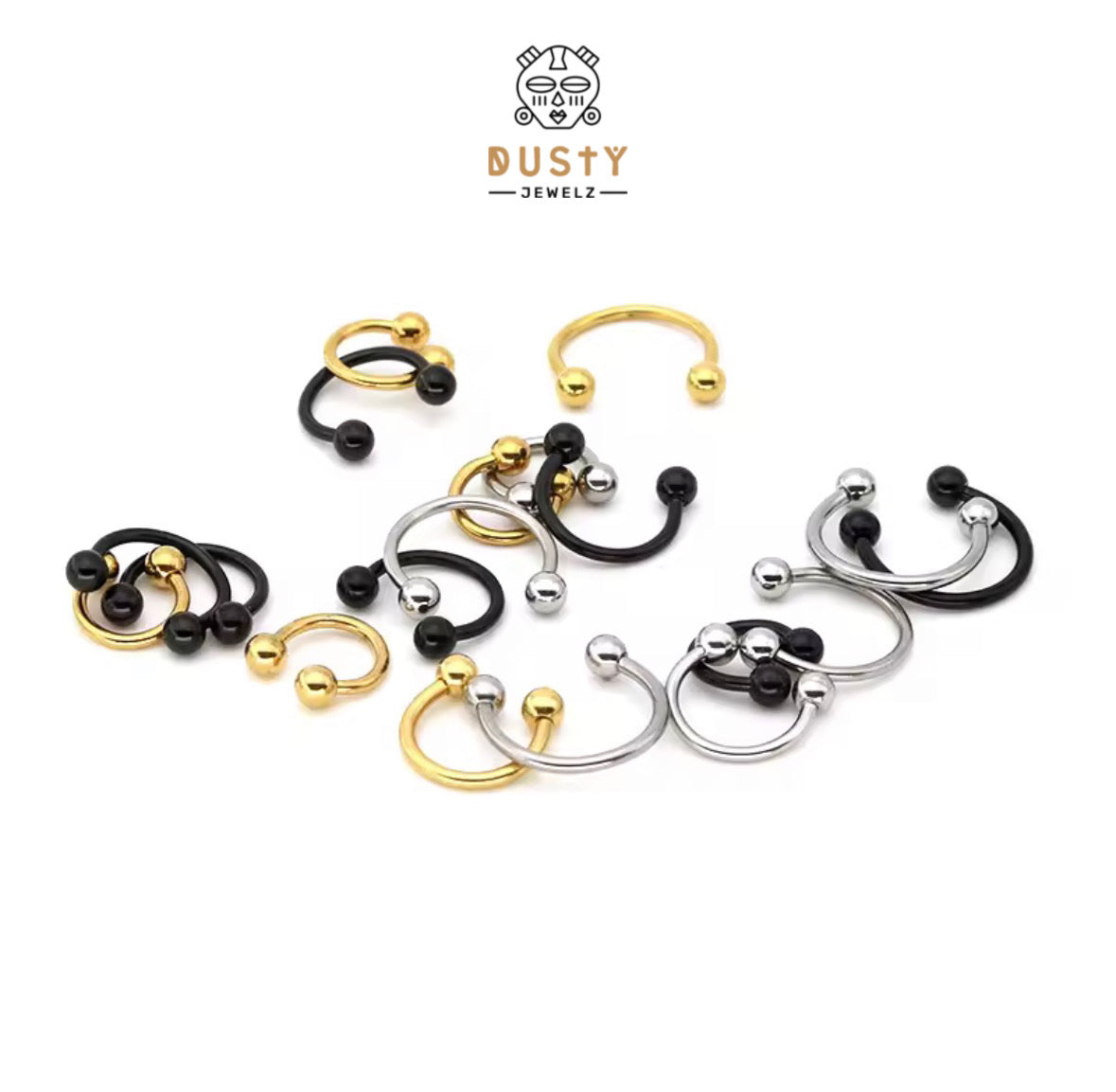 Horseshoe Septum Ring | Circular Barbell | Stainless Steel