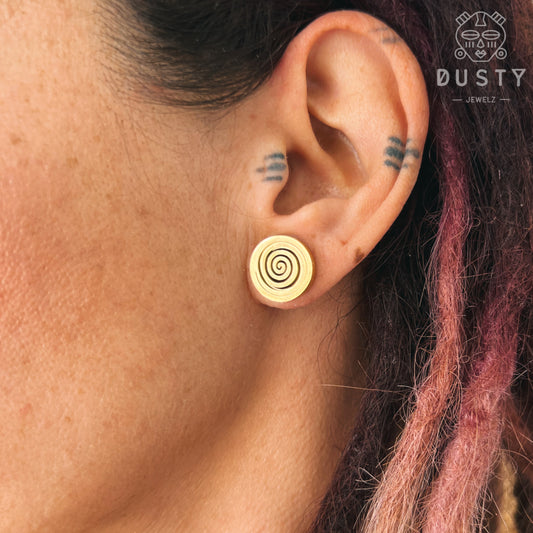 Swirl Ear Plugs | Stainless Steel Spiral Tunnels | Screw Back