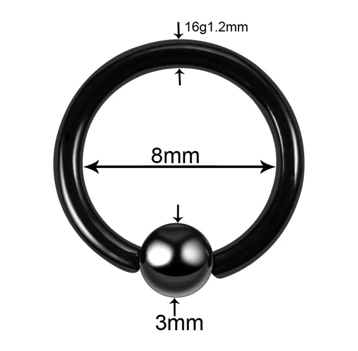Captive Bead Ring | BCR Hoop |16g