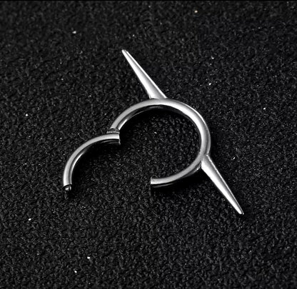 Tusk Spike Hinged Septum Ring Clicker G23