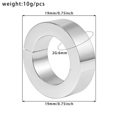 Chunky Circle Ear Weight | Lobe Hoop Hanger