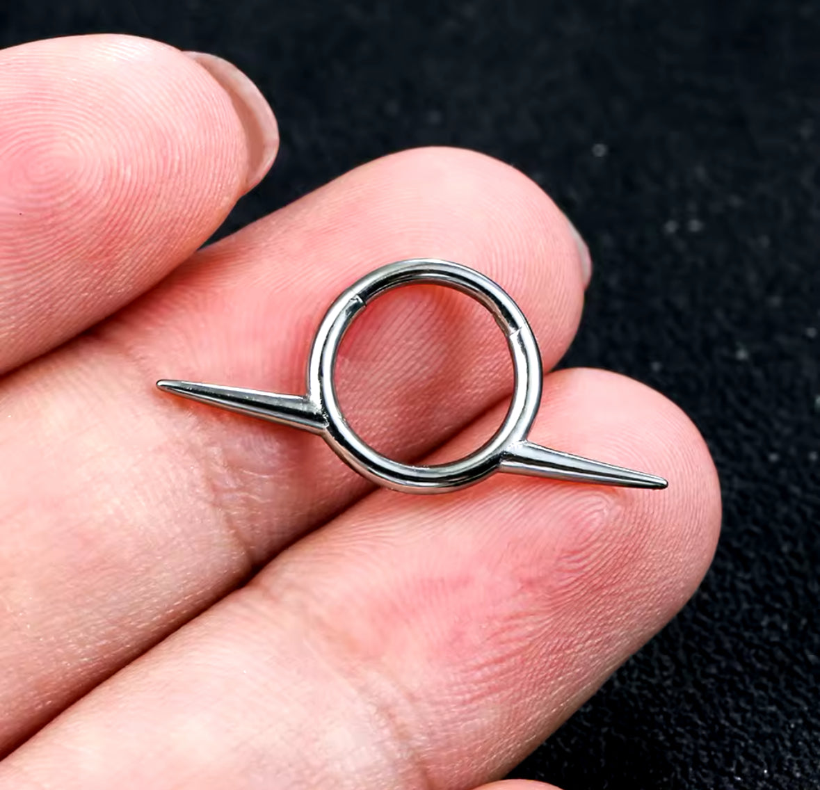 Tusk Spike Hinged Septum Ring Clicker G23