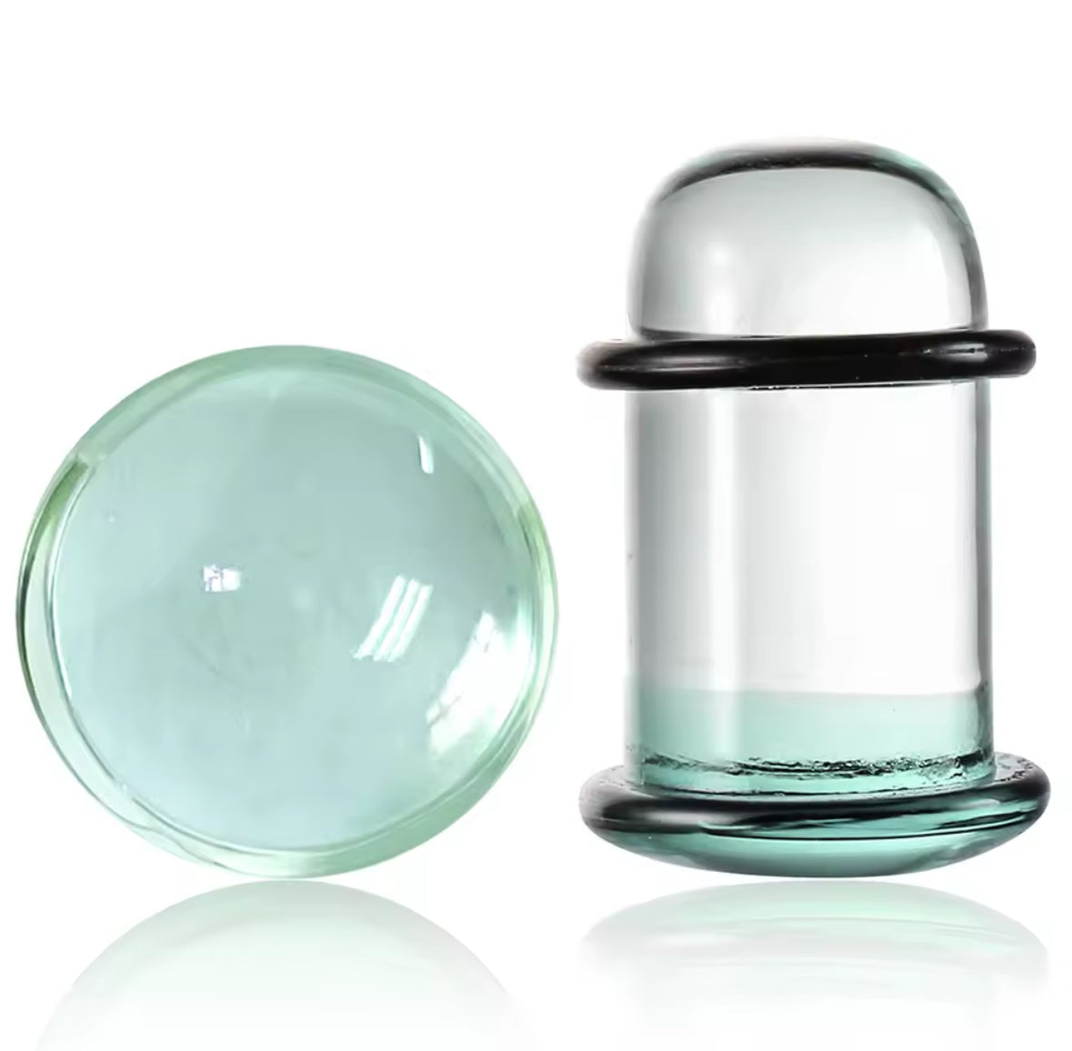 Clear Glass Single Flare Dead Stretching Plug | Half Sizes