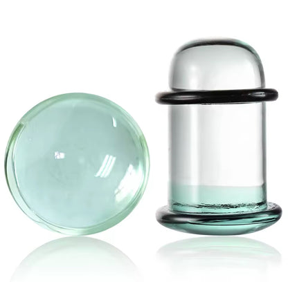 Clear Glass Single Flare Dead Stretching Plug | Half Sizes