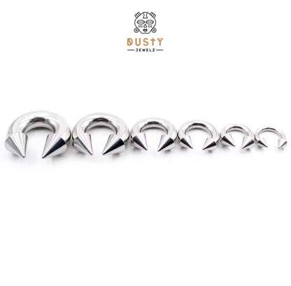 Spiked Circular Barbell | Heavy Gauged Horseshoe