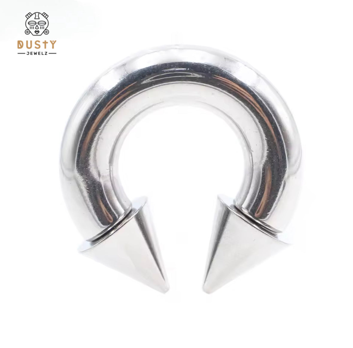 Spiked Circular Barbell | Heavy Gauged Horseshoe