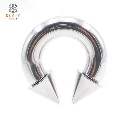 Spiked Circular Barbell | Heavy Gauged Horseshoe