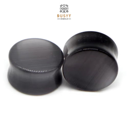 Cat’s Eye Stone Ear Plugs | Double Flared Glass Plug