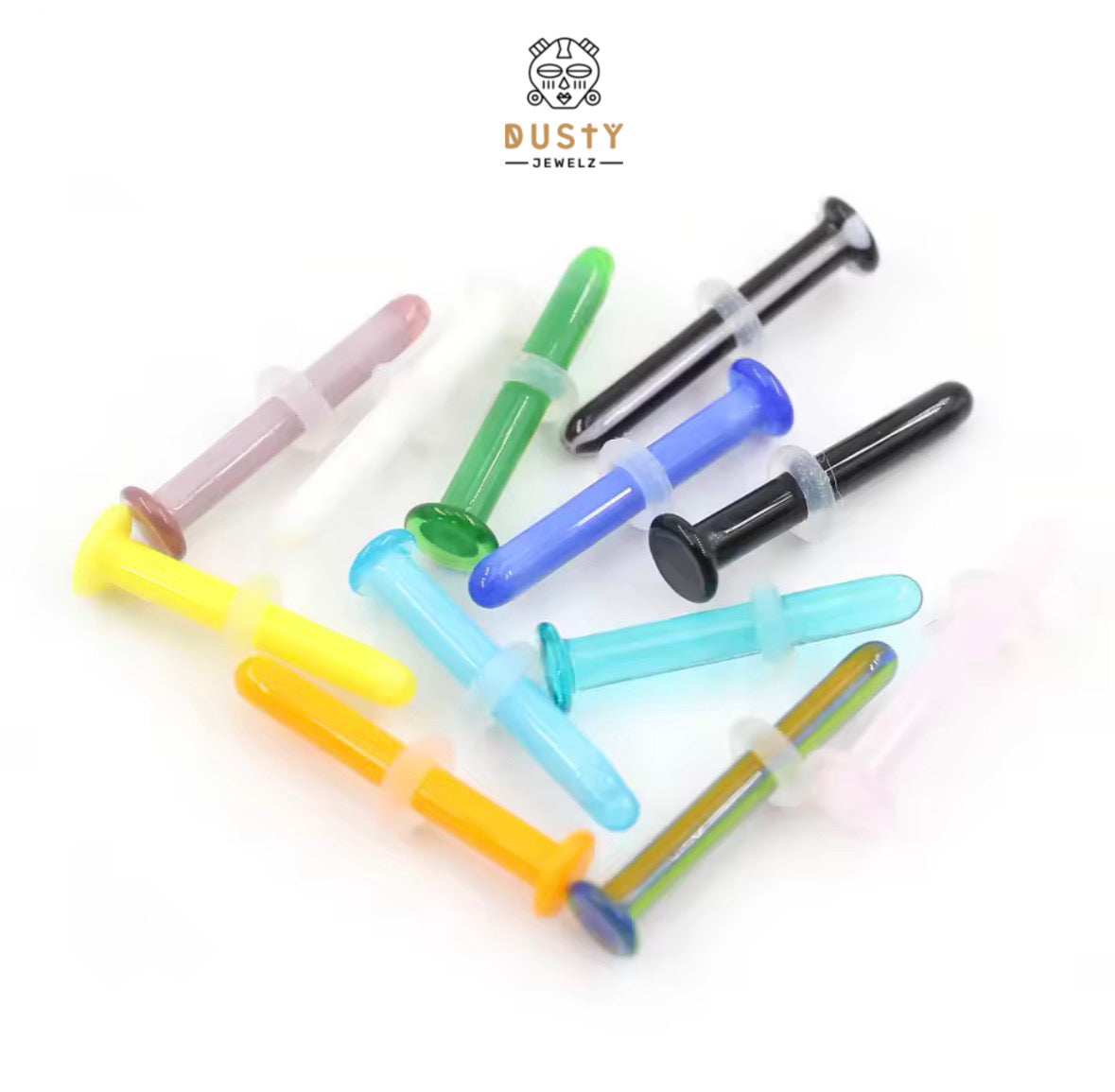 Glass Straight Bar Retainer | 18g-14g