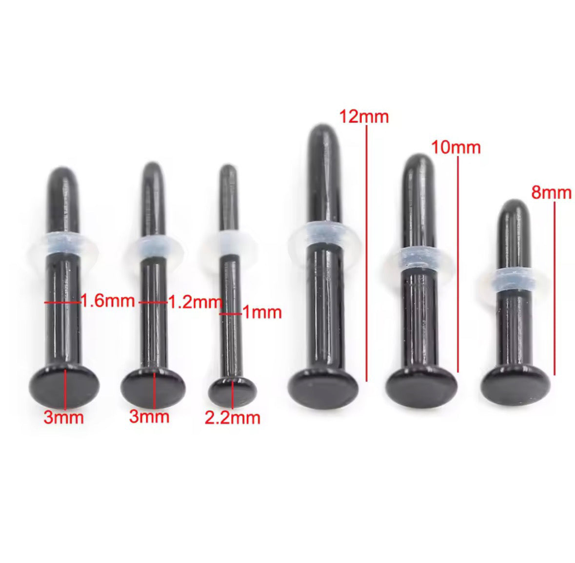 Glass Straight Bar Retainer | 18g-14g