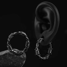 Load image into Gallery viewer, Barbed Wire Hoop Ear Weights | Lobe Hangers
