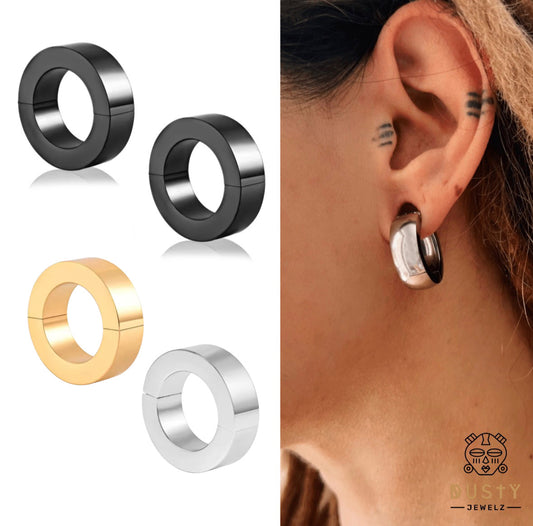 Chunky Circle Ear Weight | Lobe Hoop Hanger