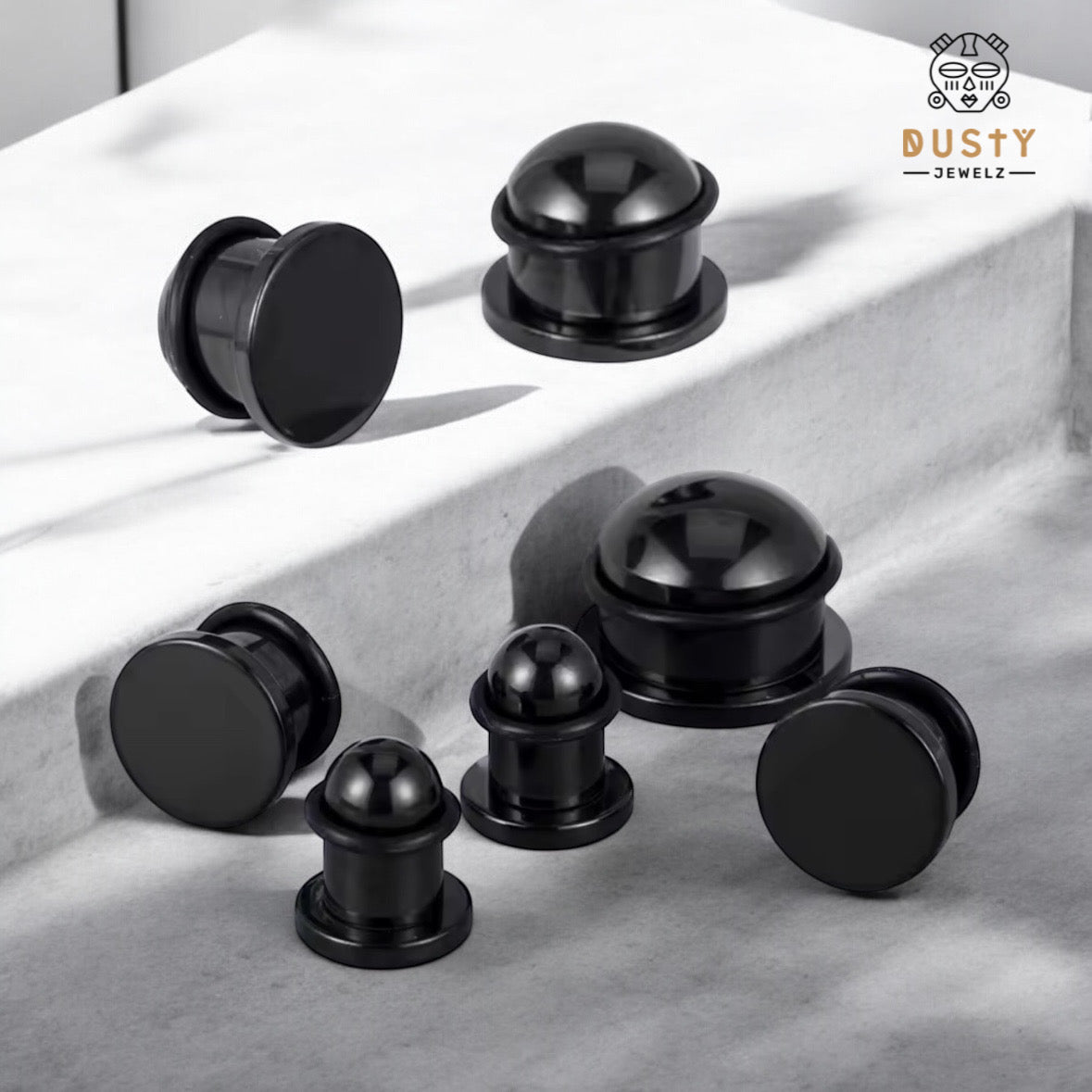 Single Flare Steel Plugs | Dead Stretching Set | 0.5mm Increments
