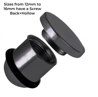 Single Flare Steel Plugs | Dead Stretching Set | 0.5mm Increments