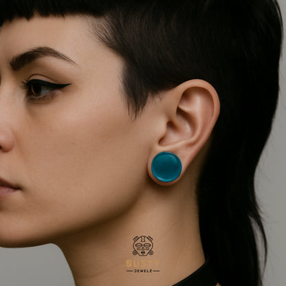Glass Dead Stretching Plugs | Single Flare | Rubber O - Ring | 0.5mm Increments