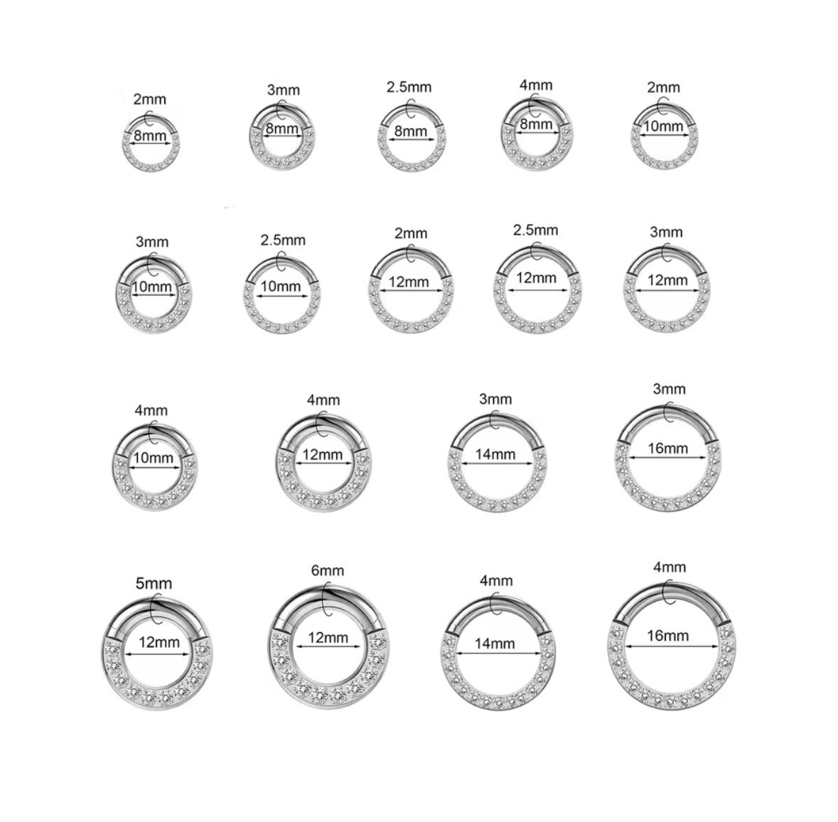 CZ Hinged Segment Ring – Chunky Septum & Stretched Piercing Clicker