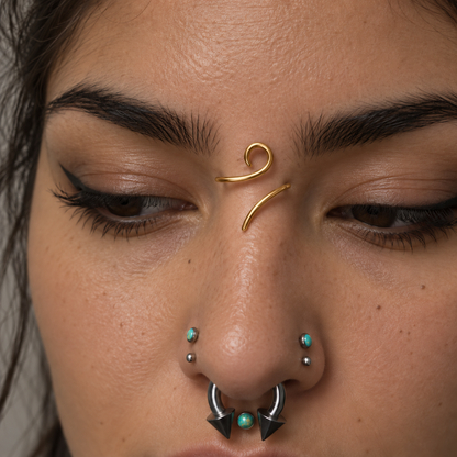 Spiral Bridge Piercing | 925 Sterling Silver | 16G