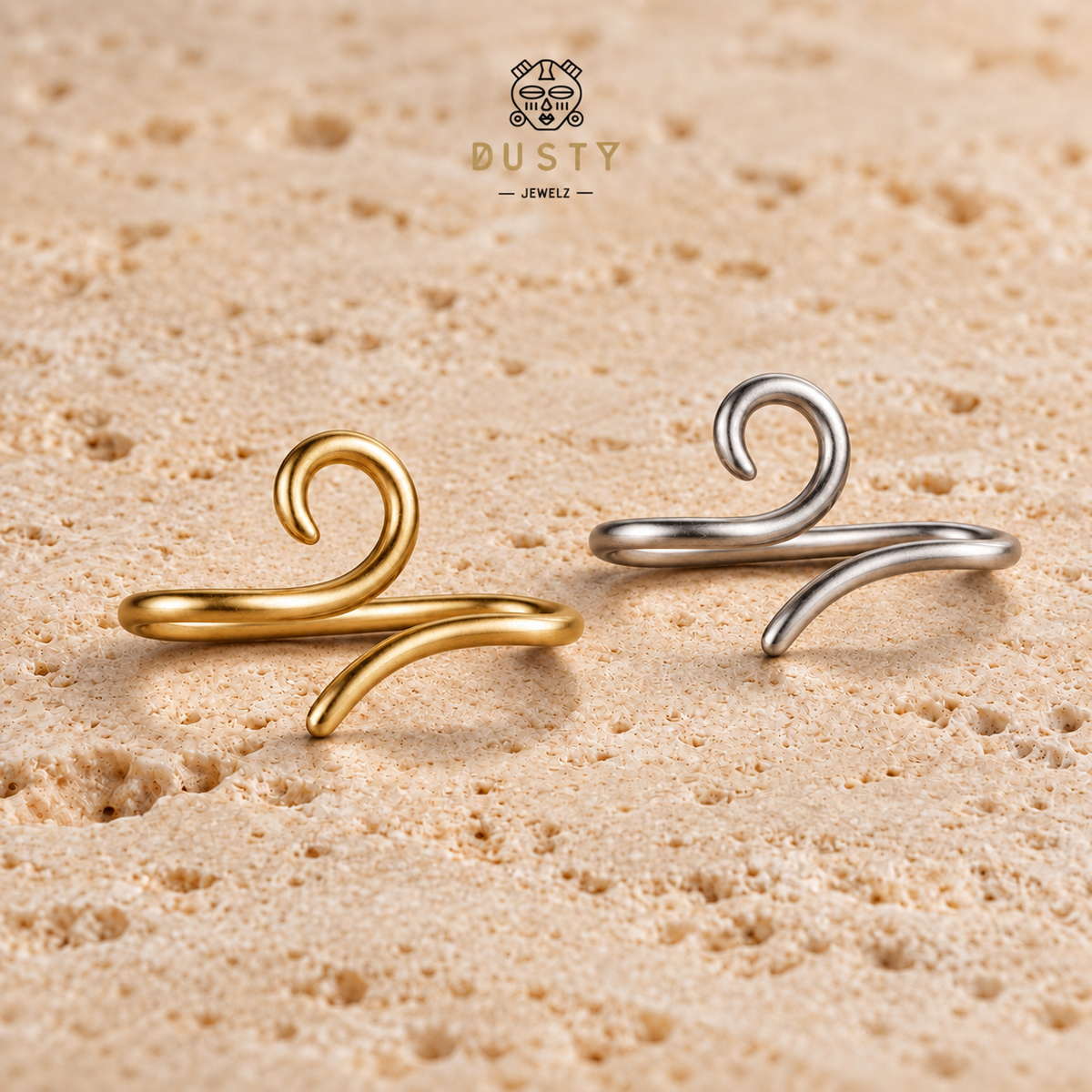 Spiral Bridge Piercing | 925 Sterling Silver | 16G