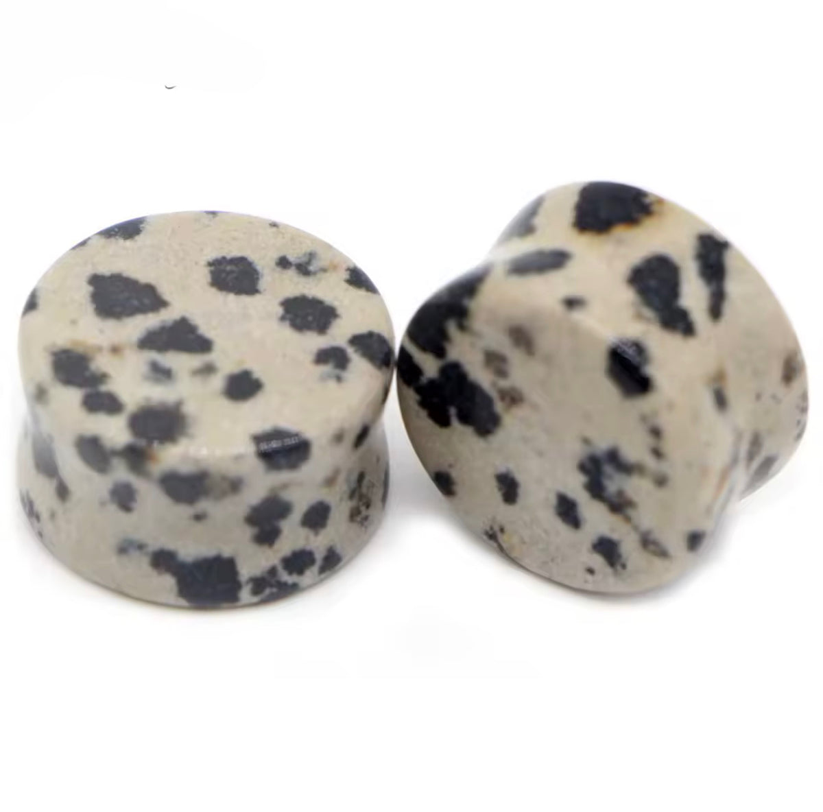 Dalmatian Jasper Double Flared Stone Plugs | 6–16 mm