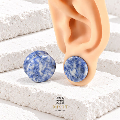 Blue Spot Jasper Stone Double Flared Plugs | 6–30mm