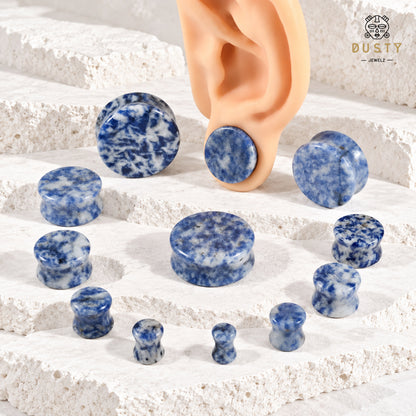 Blue Spot Jasper Stone Double Flared Plugs | 6–30mm