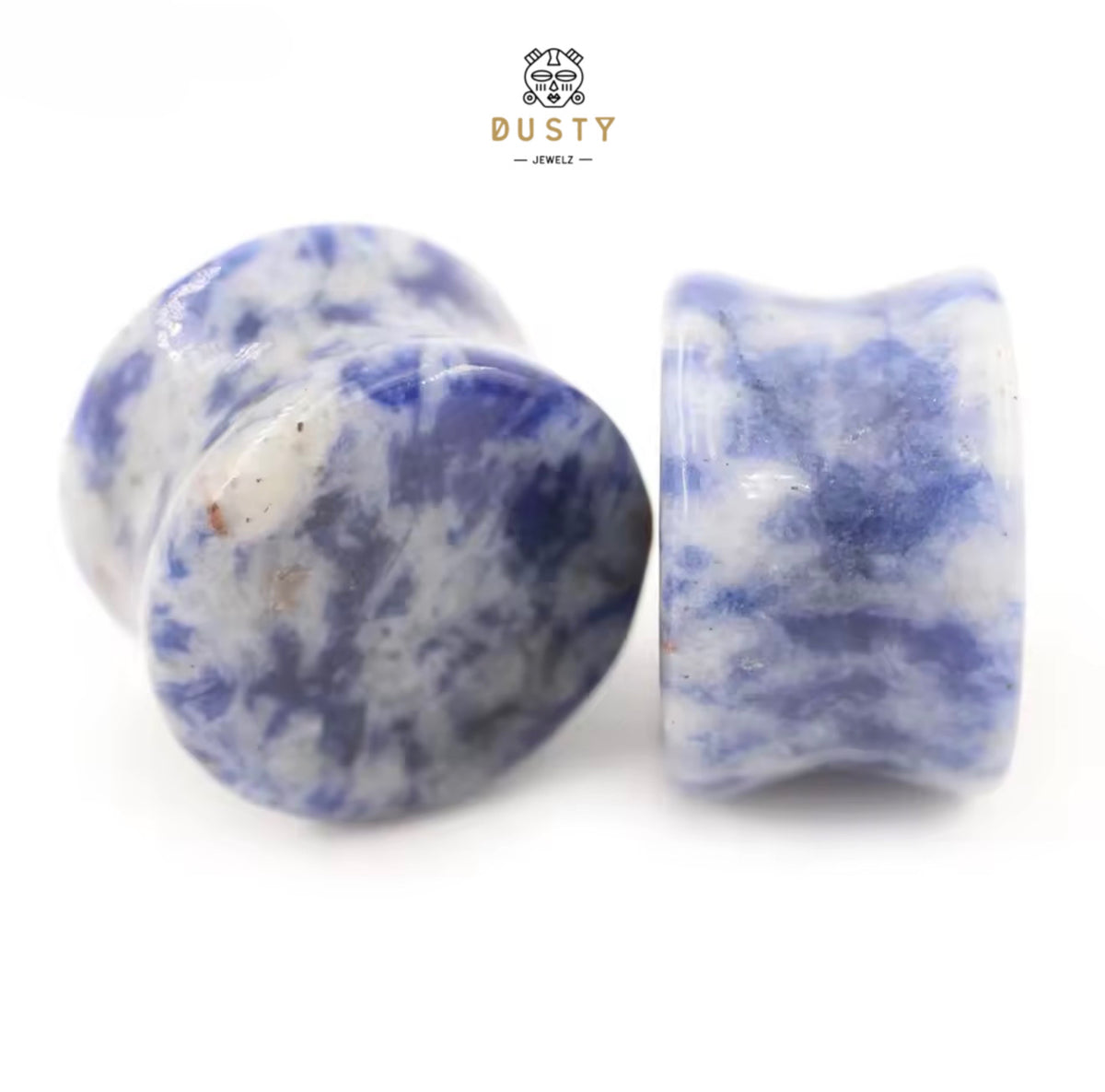 Blue Spot Jasper Stone Double Flared Plugs | 6–30mm