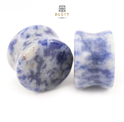 Blue Spot Jasper Stone Double Flared Plugs | 6–30mm