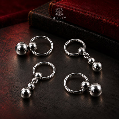 Ball Drop Captive Bead Rings | Single & Double Dangle