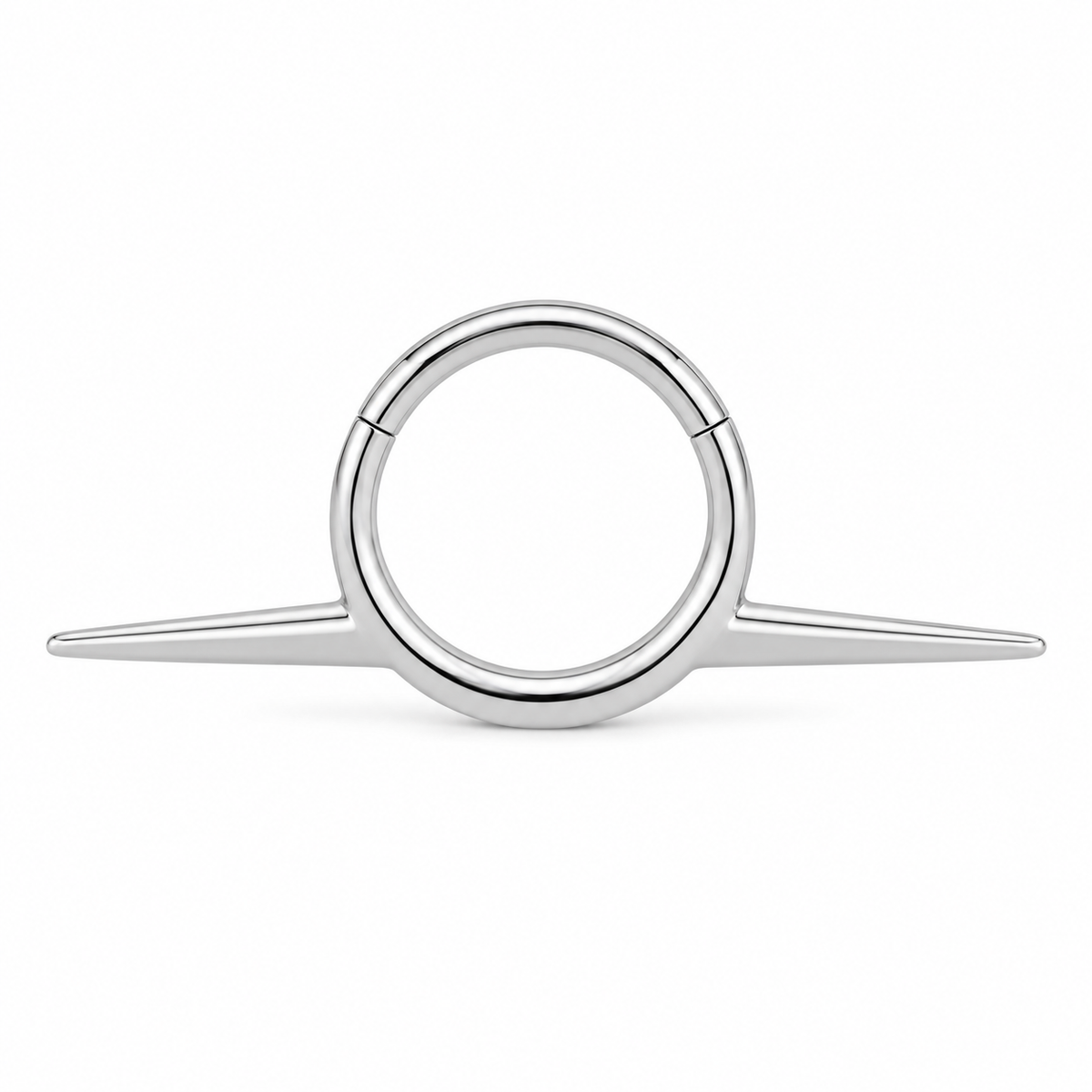 Tusk Spike Hinged Septum Ring Clicker | Titanium 16g