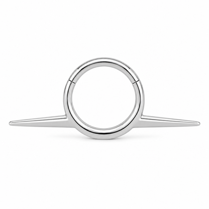 Tusk Spike Hinged Septum Ring Clicker | Titanium 16g