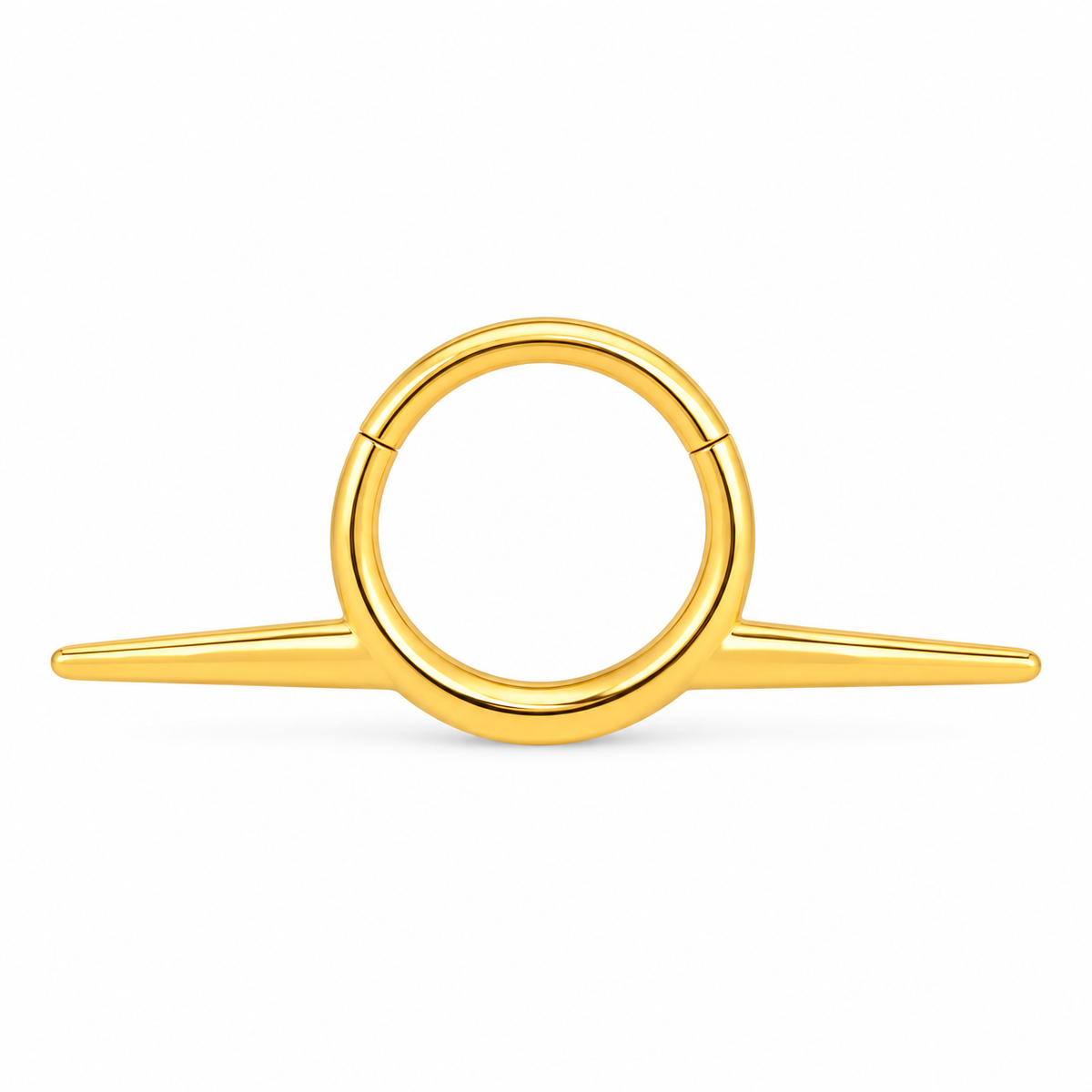 Tusk Spike Hinged Septum Ring Clicker | Titanium 16g