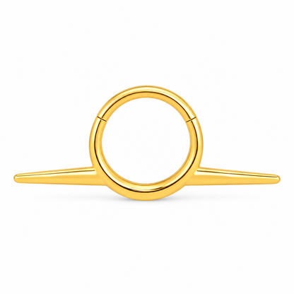 Tusk Spike Hinged Septum Ring Clicker | Titanium 16g