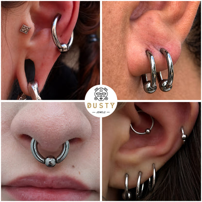 Large Hinged Segment Ball Closure Ring | Stainless Steel 2-4mm
