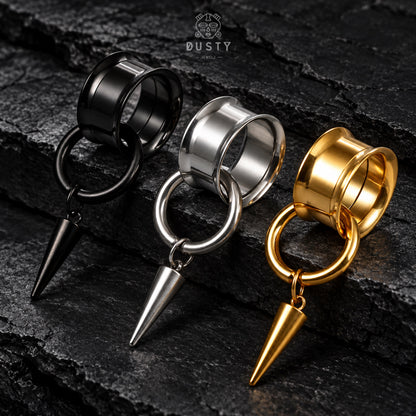 Spike Dangle Ear Tunnels with Removable Hinged Ring | 6–25mm