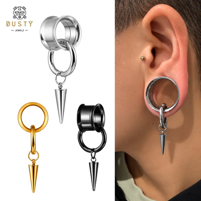 Spike Dangle Ear Tunnels with Removable Hinged Ring | 6–25mm