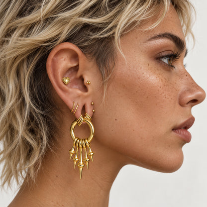 Spike Dangle Ear Weights | Stainless Steel