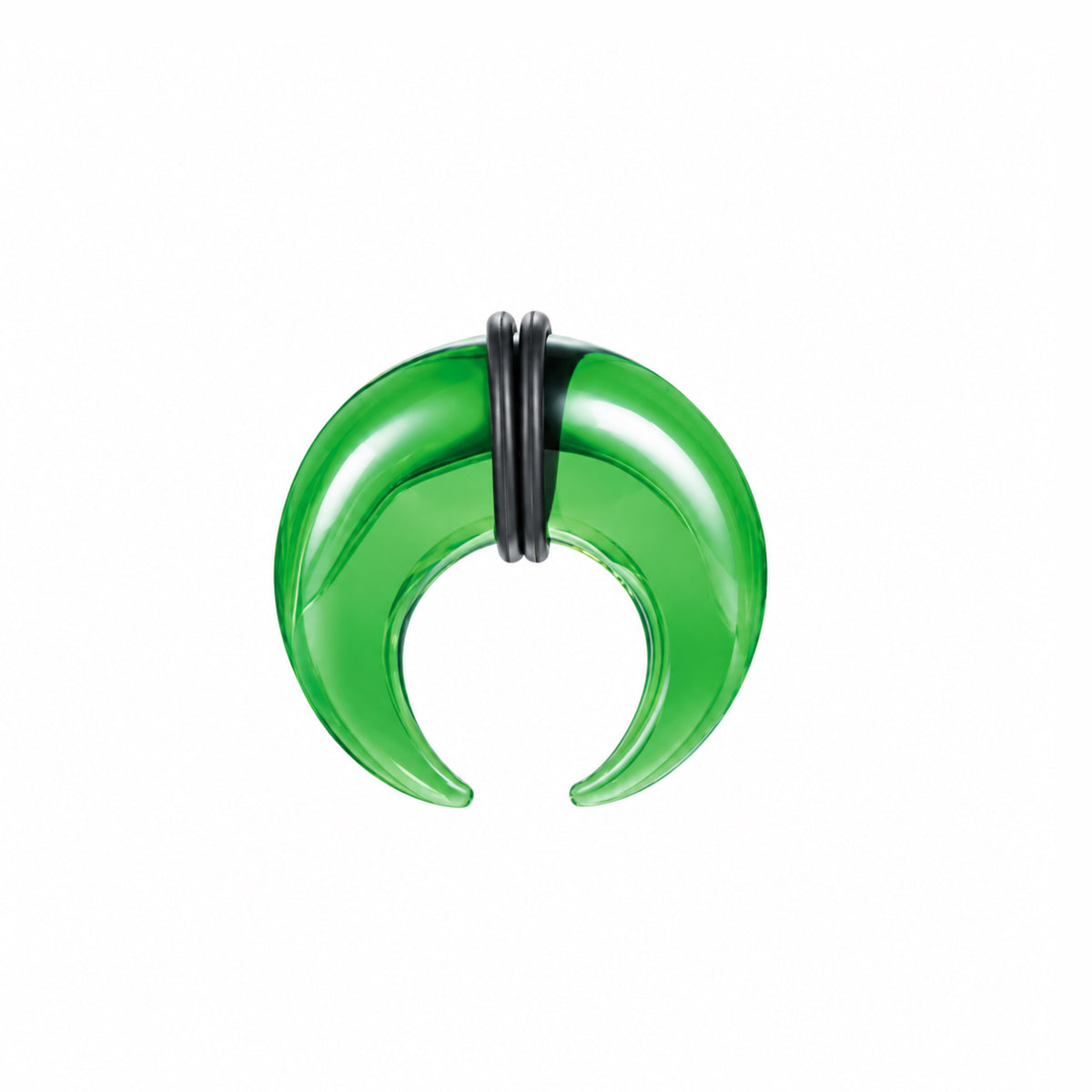 Green Glass Septum Pincher | Septum Stretching Jewellery | 1.6–16mm