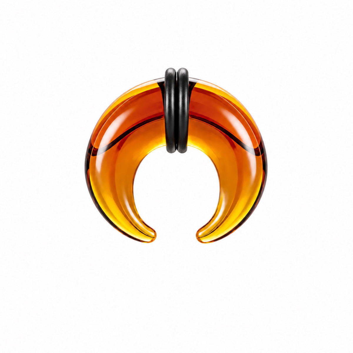 Amber Glass Septum Pincher | Septum Stretching Jewellery | 1.6–16mm
