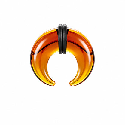 Amber Glass Septum Pincher | Septum Stretching Jewellery | 1.6–16mm
