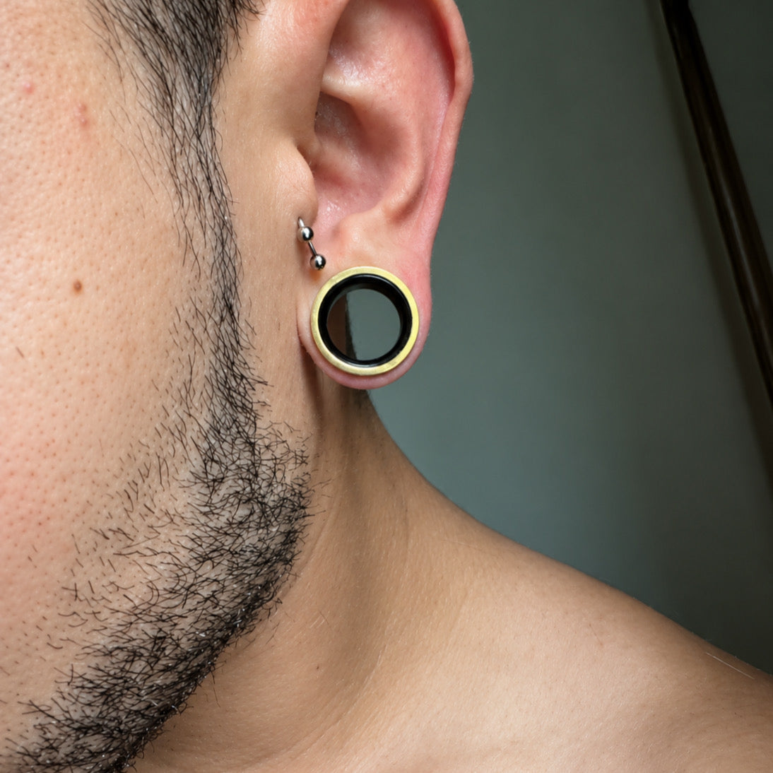 Two-Tone Stainless Steel Ear Tunnels | Screw-On Double Flare | 6–30mm | Pair