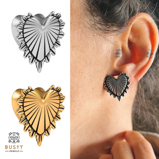 Sacred Heart Saddles Spreaders | Mexican Milagro Ear Hangers