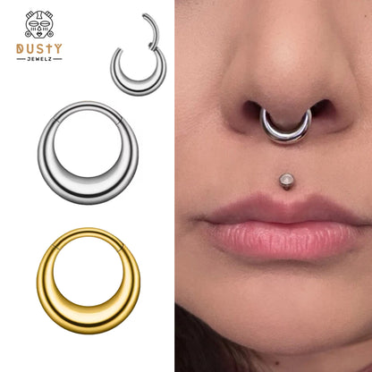 Chunky Septum Clicker | Hinged Piercing Ring