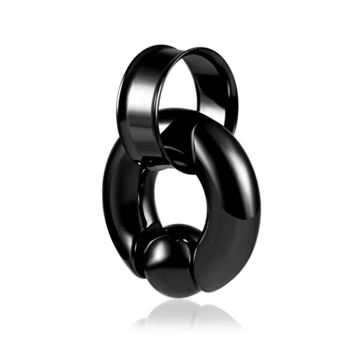 BCR Ring And Ear Tunnel | Stainless Steel - DustyJewelz